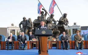 Kim spoke at the opening of a vast new memorial complex on the outskirts of Pyongyang.