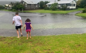 Flooding in Matarangi after the Coromandel Peninsula was hit by heavy rain again overnight, from 28 January into 29 January, 2023