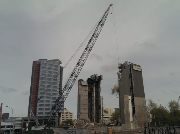 Demolition resumed at the Copthorne Hotel in October 2013.