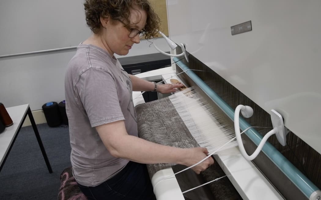 Caroline McQuarrie uses weaving to explore early settler history in New Zealand.