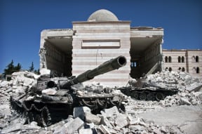A mosque in Azaz, Syria