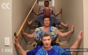 In its first weekend online, the Buchanan family's 'Family Lockdown Boogie' video went viral, getting at least 250,000 views.