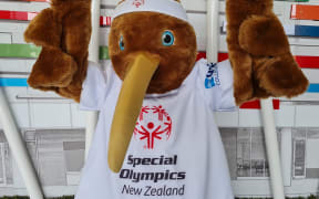 Kaka mascot of Special Olympics in Hamilton
