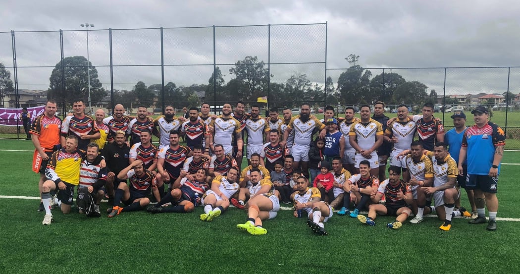 Niue celebrate topping Pool A after beating the Philippines.