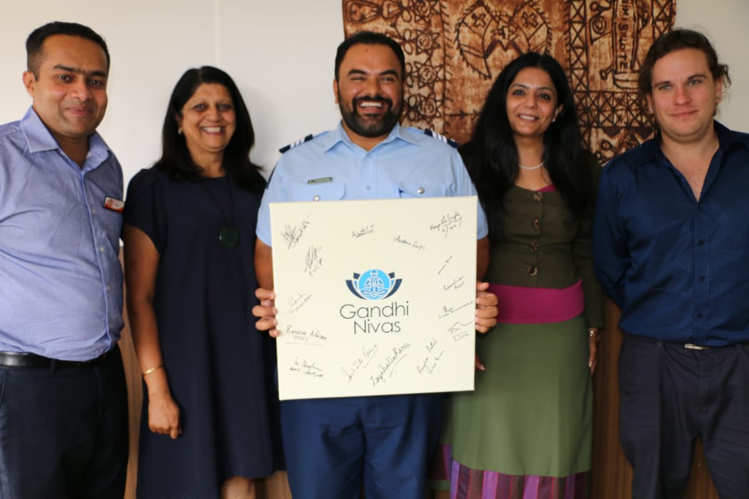 The Gandhi Nivas team including Ranjna Patel (second left).