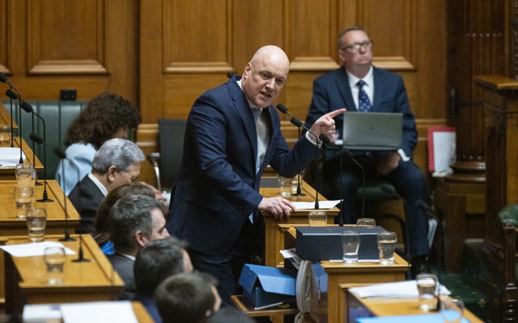 The Prime Minister, Christopher Luxon, in the Budget Debate.