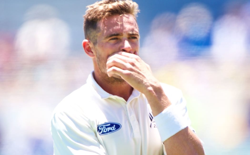 The Black Caps bowler Tim Southee during day one of the second Test against Australia.