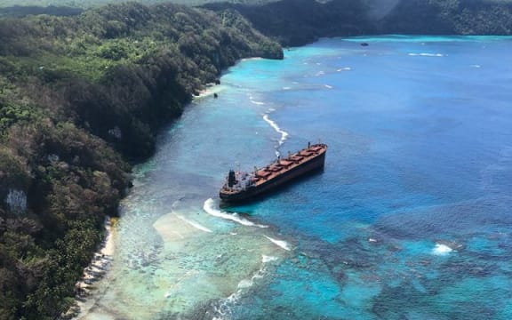 MV Solomon Trader oil spill on Rennell Island, Solomon Islands.