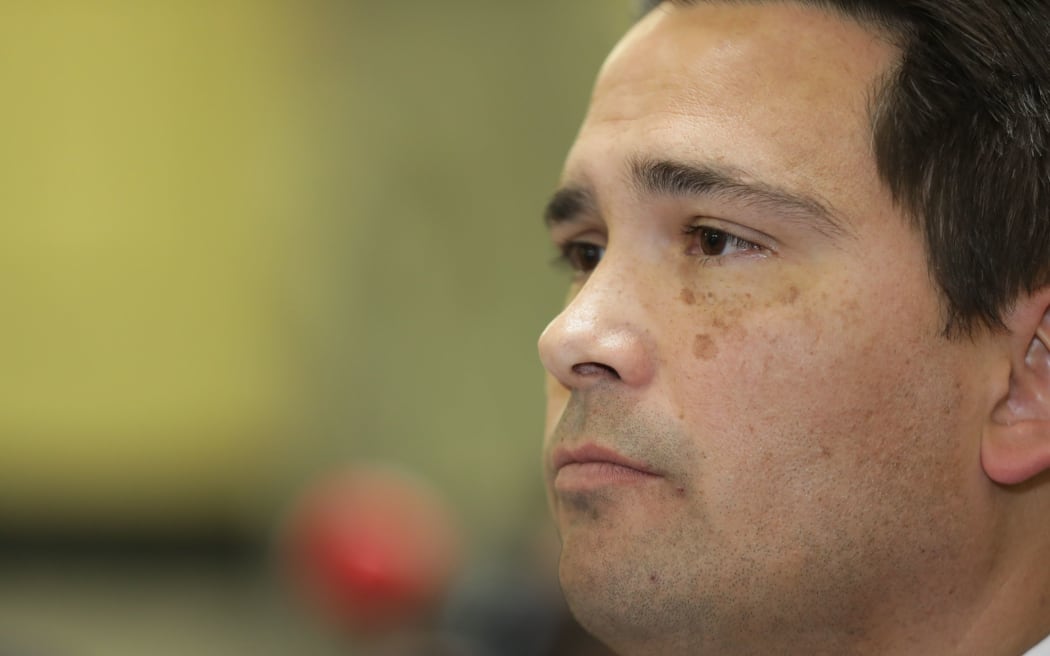 Simon Bridges addresses media