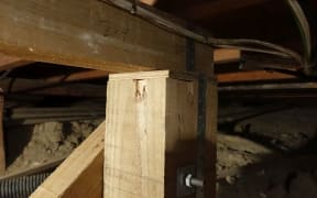 The foundations of a Christchurch home, which have to be repaired for a second time.