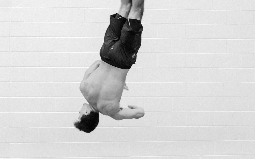 Filipino Kiwi gymnast Kenzo Santayana