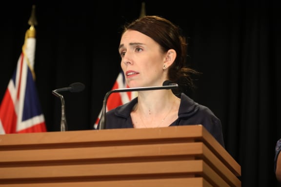 Prime Minister Jacinda Ardern gives a briefing to media two days after the attack on two Christchurch mosques.