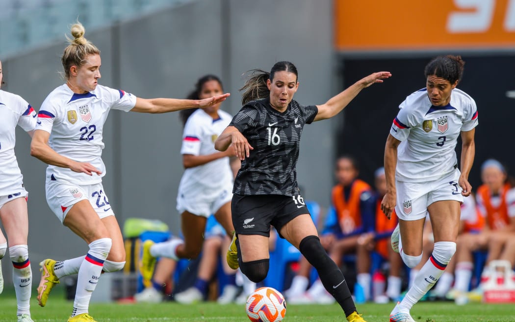 Emma Rolston - during a women's international friendly game between the New Zealand Football Ferns and the U.S. Women's National Soccer Team, 2023.