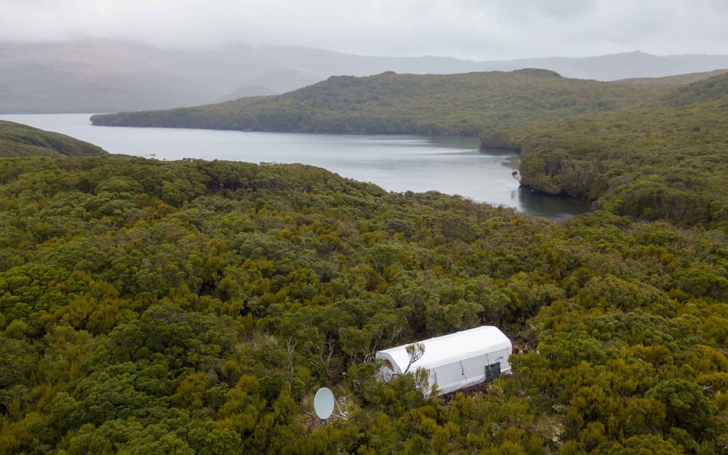 The shelter at Camp Cove on the Auckland Islands.