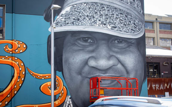 Mural for Chris MU Faiumu from Fat Freddy's Drop in Wellington