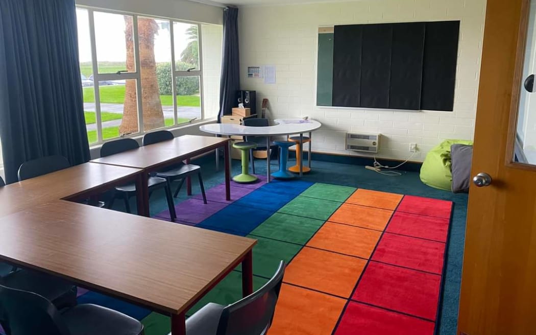 Nūhaka School classrooms in the chapel before the second flood.