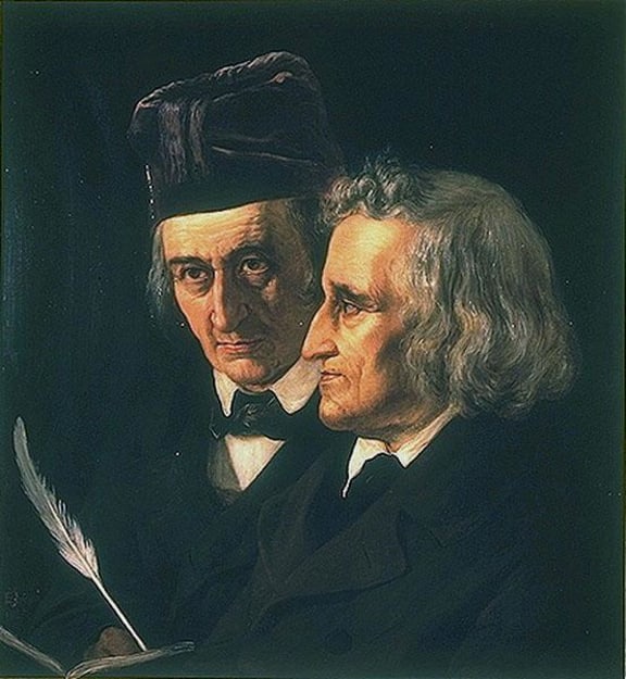 A portrait of the brothers Grimm
