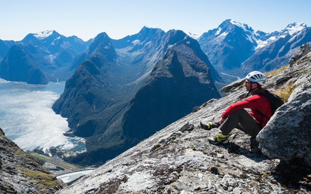 The glacier overlooking Milford Sound.