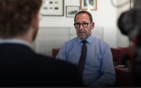 Andrew Little is talking to an RNZ journalist