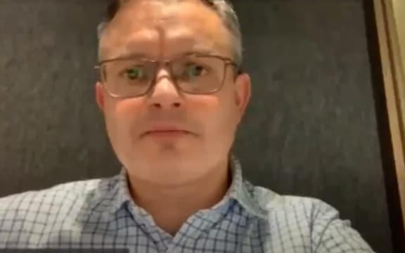 Green Party co-leader James Shaw in a leaked video speaking to members of the party.