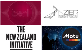 The logos of four of New Zealand's most influential think-tanks