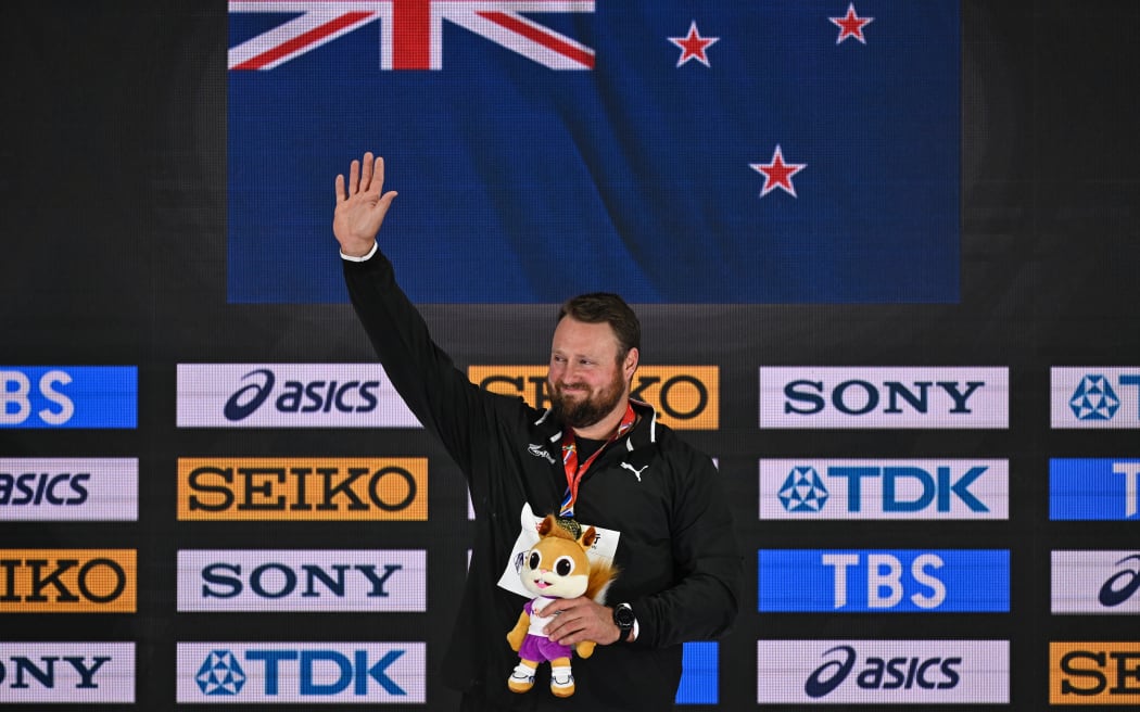 2025 World Indoor shot put gold medalist New Zealand’s Tom Walsh.