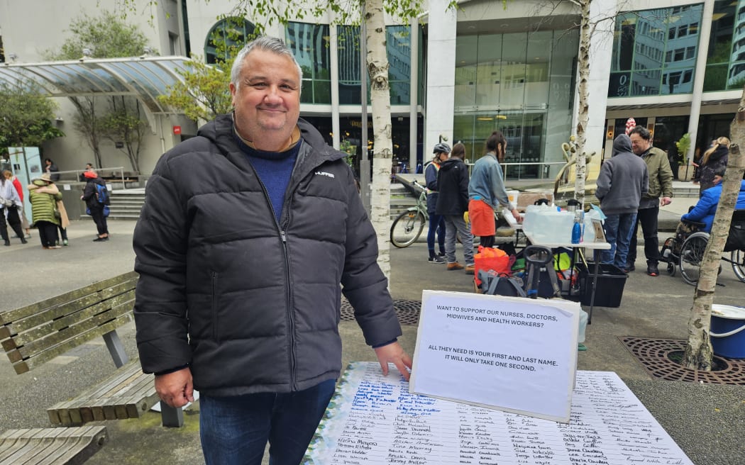 Patient Voice Aotearoa chairperson Malcolm Mulholland at the Rā Whakamana event in Wellington.