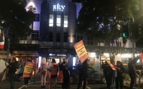 Staff at SkyCity casino in Hamilton walked off the job at 10pm on 31 December 2021.