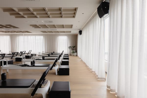 Inside the Mind Body Studio at a Les Mills gym location in Auckland.