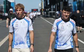 Liam Lawson and Isack Hadjar of Racing Bulls, 2025.