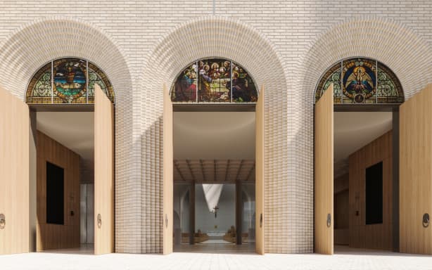 A design rendering for Christchurch’s new Cathedral of the Blessed Sacrament.