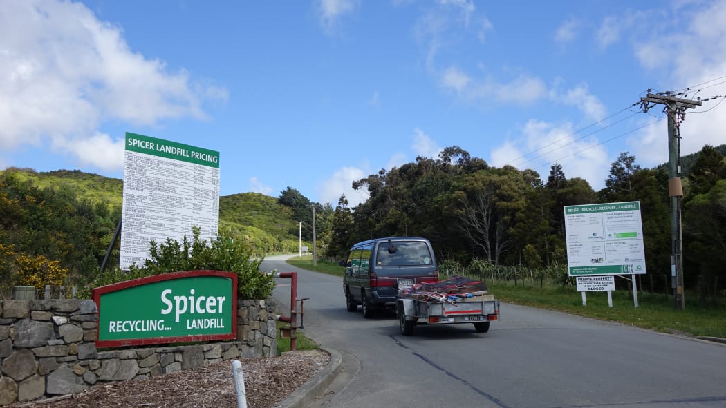 The entrance to Spicer Landfill, behind Tawa in Wellington's northern suburbs.