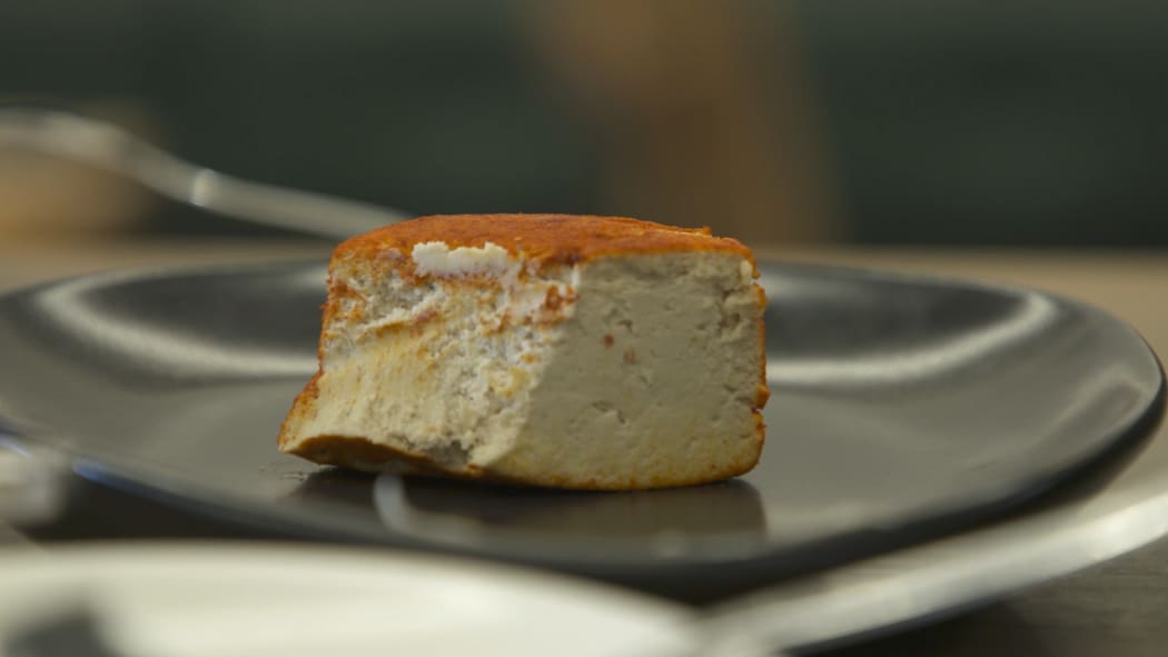 One of the vegan cheese contestants in the first vegan cheese competition.
