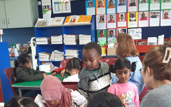 Children at the Fun with Numbers programme.