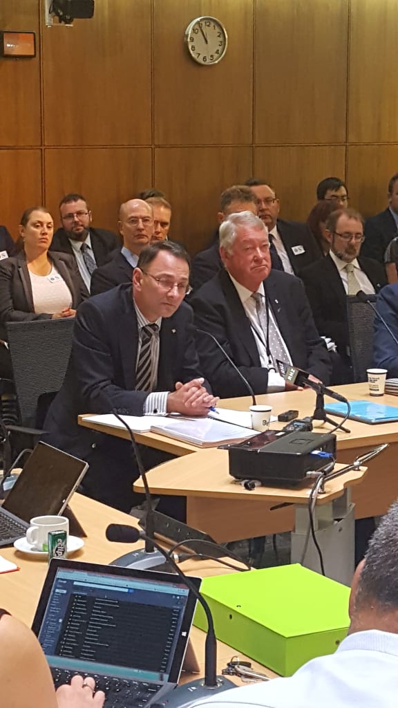 The scene at the select committee today.