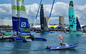 Sailors from around the world are preparing for SailGP in Auckland.