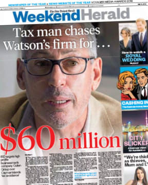 A Matt Nippert scoop on the Weekend Herald's front page last weekend - just after he won one of NZ Journalism's biggest prizes.