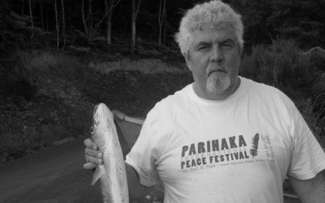 Daniel Keighley celebrating the Parihaka Peace Festival.