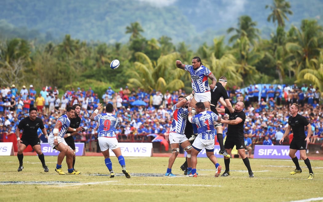 The All Blacks played Manu Samoa in Apia in 2015.
