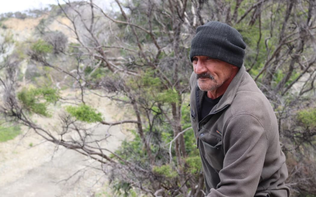 Dale Ferris has had a slip block the road to his house for nine months.
