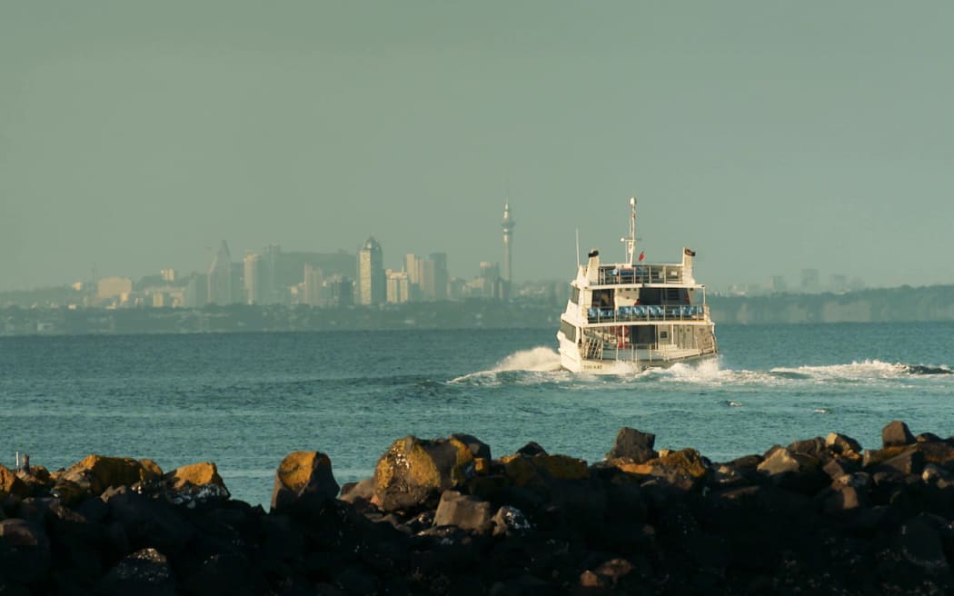 The Gulf Harbour ferry heading towards Auckland City on the morning of 9 September, 2024.