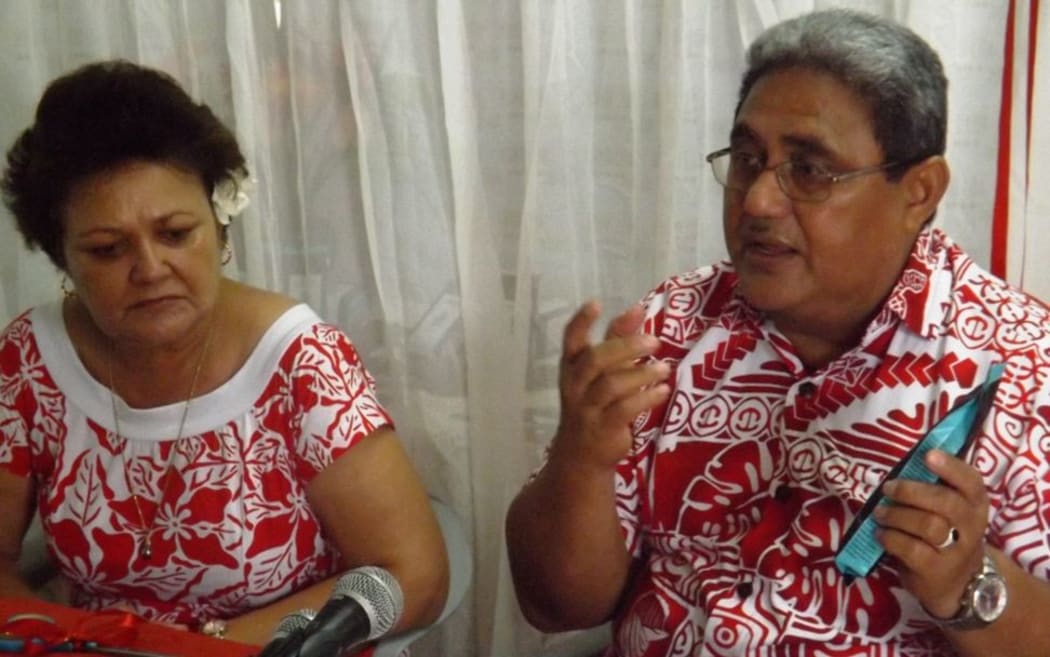 Tagaloa Eddie Wilson, (right), and his wife.