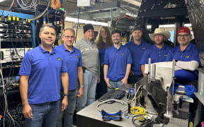 DSOC Ground Laser Transmitter team after first experiment at JPL’s Table Mountain Facility near Wrightwood, California. Malcolm is second from the left.
