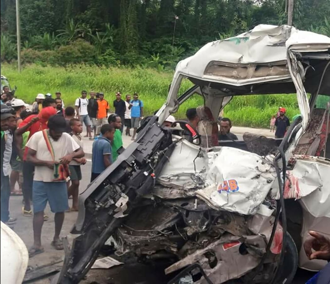 Accident on PNG Highlands Highway