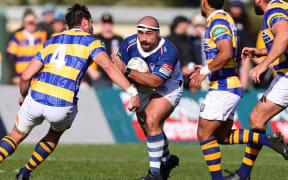 New Moana Pasifika signing James Lay playing for Auckland against Bay of Plenty.