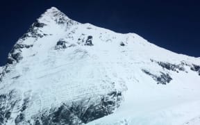 This photograph taken on May 12, 2016, shows a view of South Col near the summit of Mount Everest.