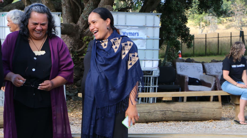 Pania Newton at Ihumātao.