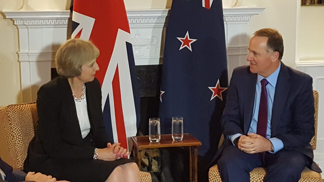 Prime Minister John Key and British Prime Minister Teresa May meet in New York on 20 September 2016