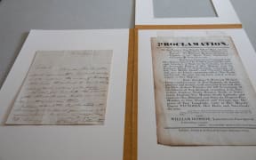 Private collector Spencer Scoular recently outbid a number of the country's libraries for a prized copy of a corrected printing of a Treaty of Waitangi proclamation of sovereignty and handwritten letter, for 31-thousand dollars.