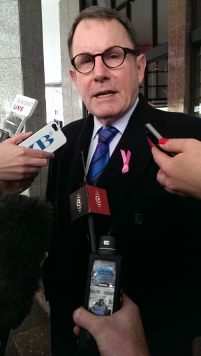 John Banks outside court on Wednesday.